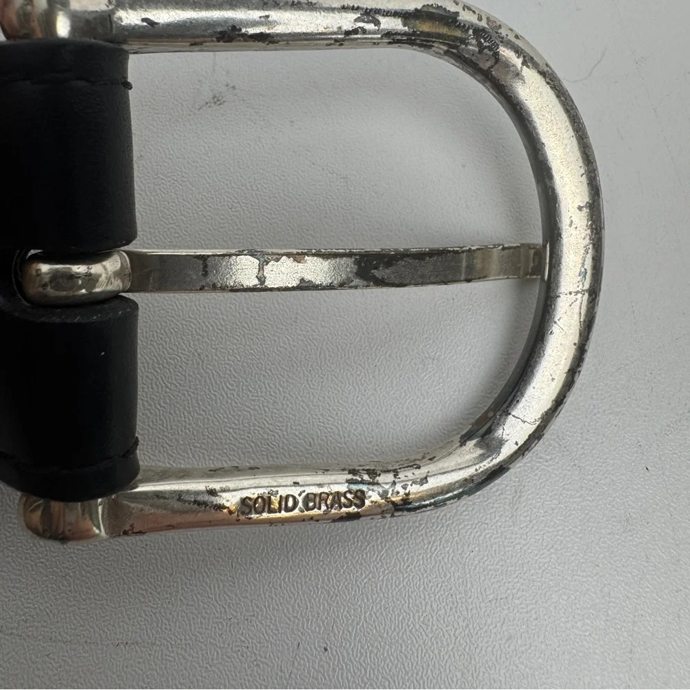 Allen Edmunds 40 Black Genuine Leather Belt Made In USA